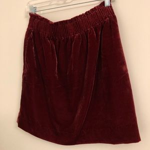 NWT J.Crew Velvet Sidewalk Mini Skirt